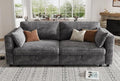 KKL Modular Sectional Sofa Couches for Living Room, Loveseat Sofa Couch with Adjustable Backrest, 2 Seater Sofa Couch with Comfy Cushion, Chenille, Grey