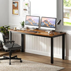 Need 54.3 Inch Large Computer Desk, Modern Simple Style Desk for Home Office, Basic Writing Table for Study Student, Vintage