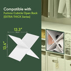 Furinno Cubicle Cube Insert, X-Shelf Cube Organizer, Fits into Extra Thick Cubes, for Organizers and Storage, White (Does not fit IKEA Kallax Shelving)