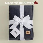 UGG Bliss Throw Blanket Plush Soft Fleece Fluffy Blankets for Bed or Couch Oversized Warm Reversible Machine Washable Medium Weight Home Decor Giftable Throw, 50-inch x 70-inch, Imperial Blue