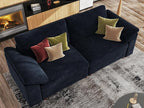 EASE MOOSE Modern Loveseat Sofa for Living Room, Comfty 2 Seat Solid Wood Frame Sofa, FSC Certified Modern Deep Seat Couch, Removable Cover,Dark Blue