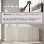 Upholstered Full Headboard - Easy Assemble Channel Stitched Headboard Full Size - Wall Mounted Headboards with 3D Soundproof Wall Panels Peel & Stick Floating Headboards, Linen