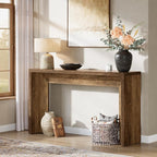 Tribesigns 55-Inch Farmhouse Console Table, Wooden Couch Table Behind Sofa with Storage, Narrow Long Entryway Hallway Table for Living Room, Entrance (Brown)