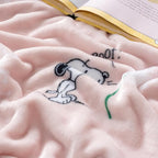 Berkshire Blanket Peanuts® VelvetLoft® Cute Character Snoopy Plush Blanket,Make a Wish Spring Pink,Full/Queen 90 in x 90 in (Official Peanuts® Product)