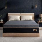 EGOHOME Hybrid King Mattress 12 Inch, Mattress with Cooling Cover, Comfort Foam & Pocket Spring Bed in a Box, Targeted Support Pressure Relief, CertiPUR-US Certified, Made in USA, 76x80x12 Black