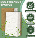 Aheroi Natural Dish Sponge, 18 Count Plant-Based Biodegradable Kitchen Sponges for Dishes, Compostable Eco Friendly Sponges, Organic Cleaning Sponge Dish Scrubber Products for Household, Non Scratch