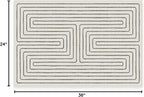RUGGABLE x Jonathan Adler Machine Washable Modern Area Rug– Labyrinth Camel/Ivory 2x3, Stain-Resistant, Non-Slip – Small Rugs for Living Room, Bedroom, Hallway, Entryway & Bathroom–with Cushioned Pad