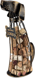 True Dog Wine Cork Holder Decorative in Metal with Bronze Finish, Corks Display Holders, Home Bar Accessories, Kitchen and Dining Room Decor, Set of 1