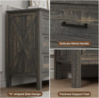 LYNSOM Farmhouse 9 Drawers Dresser for Bedroom, Wood Rustic Wide Chest of Drawers with Deep Drawers, Metal Handle, Storage Dressers Organizer for Entryway, Hallway, Dark Rustic Oak