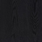 Henn&Hart 44" Fluted Rectangular Wood Pedestal Low-Profile Coffee Table for Living Room, Family Room or Office, Black Grain