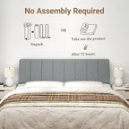 King Size Headboard Only-No Assembly, Upholstered Headboard King Size Linen Fabric Modern Style Headboards for Adjustable Bed Extra-Thick, Dark Gray