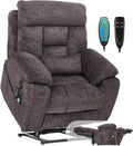 Power Lift Chair Lay Flat Recliner Infinite Position Electric Dual Motor Stand Up Lift Chair with Massage and Heat for Adults,Heavy Duty Recliners with 2 Remote Controls and Two Cup Holders
