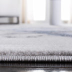 SAFAVIEH Craft Collection Area Rug - 5'3" Round, Grey & Blue, Modern Abstract Design, Non-Shedding & Easy Care, Ideal for High Traffic Areas in Living Room, Bedroom (CFT877L)
