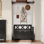 SIMPLIHOME Amherst Entryway Storage Bench - 36 inch Wide Solid Wood Small Hallway Seat in Hickory Brown, Transitional Bench for Entryway or Living Room with Lift-Up Lid and Compact Storage