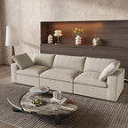 WJShome Sectional Sofa Couch,Cloud Modular Couch,Oversized 3-Seater Minimalist Sofa,120.6inch Convertible Deep Seat for Modern Living Room,Cover Removable & Washable