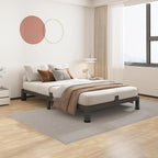 ROIL 4 inch Twin Bed Frames with Round Corner Legs Mattress Retainers 3500LBS Heavy Duty Steel Slats No Box Spring Needed Platform Noise-Free Easy Assembly