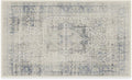 RUGGABLE Washable Vintage Area Rug – Kamran Blue Quartz 3x5, Stain-Resistant, Non-Slip – Small Machine Washable Rugs for Living Room, Bedroom, Hallway, Entryway & Office–with Cushioned Pad
