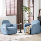 MELLCOM Oversized Swivel Accent Chair with Hidden Storage, Comfy Chenille Fabric Upholstered Leisure Armchair with Lumbar Pillow and Side Pocket for Living Room Bedroom Reception Room and Office