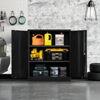Metal Storage Cabinet, 36 Inch Tall Metal Storage Cabinet with Doors and Shelves, Pantry Cabinets for Kitchen Storage, Garage Cabinet for Living, Dining Room, Assemble Required.