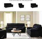 Signature Design by Ashley SimpleJoy Modern Sofa for Living Room, Black