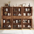 Set of 3 Rustic Brown 69" Tall Farmhouse Storage Cabinet with Drawer & Adjustable Shelves, Grille Door Organizer Unit, Anti-Tip Design for Bathroom,Kitchen,Living Room
