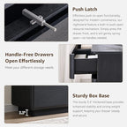 ACCOHOHO Modern Bedroom Set, 3 Pieces Bedroom Furniture Set, Wood 6 Drawer Dresser and Nightstands Set of 2, Chest of Drawers Wide Storage Organizer Cabinet for Bedroom,Black