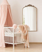 Kate and Laurel Arendahl Glam Arched Tall Panel Mirror; 24 x 42; Gold; Traditional Baroque Large Body Wall Mirror with Ornate Garland Inspired Crown