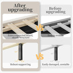 Yaheetech Full Bed Frame Upholstered Platform Bed with Wing Side Tufted Headboard/Sturdy Wooden Slat Support/No Box Spring Needed/Mattress Foundation,Beige Full Bed