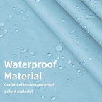 Easy-Going Waterproof Patio Cushion Covers ONLY Cover 27x25x5 inch 2 Pack Replacement Non-Slip Outdoor Seat Cushion Slipcover with Zipper. Light Blue