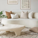 Foindtower Set of 2, Decorative Textured Boucle Throw Pillow Covers Accent Solid Pillow Cases Neutral Cozy Couch Cushion Case for Chair Sofa Bedroom Living Room Home Decor 16 x 16 Inch Ivory Beige