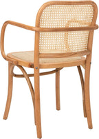 Safavieh Home Keiko White and Natural Cane Dining Chair