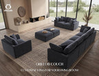 48.6" Single Sofa, Small Boneless Couches for Living Room, Cloud Couch for Bedroom, Office, Grey