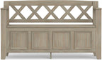SIMPLIHOME Amherst Entryway Storage Bench - 48 inch Wide Solid Wood Hallway Seat in Distressed Grey, Transitional Bench for Entryway or Living Room with Lift-Up Lid and Spacious Storage