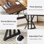 Tribesigns 70.8-Inch Executive Desk, Large Computer Office Desk Workstation, Modern Simple Style Laptop Desk Study Writing Table Business Furniture for Home Office (Brown/Black, 70.8 Inch)