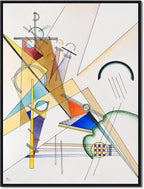 Wieco Art Large Framed Canvas Wall Art Gewebe 1923 by Wassily Kandinsky Classic Abstract Famous Paintings Reproductions for Home Decoration Office decorationsand