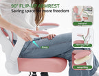 Office Chair Ergonomic Desk Chair, 4000 LBS Home Mesh Office Desk Chairs with Wheels, Computer Chair, Comfortable Gaming Chair with 3D Headrest, High Back Office Chair for Long Hours (Pink)