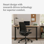 Steelcase Series 2 Office Chair - Ergonomic Work Chair with Wheels for Hard Flooring - with Back Support, Weight-Activated Adjustment & Arm Support - Adjustable Rolling Chairs for Desk - Licorice