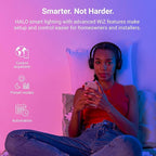 HALO 6” Smart Wi-Fi Slim Canless LED Downlight Powered by WiZ Pro, Dimmable Full Color with Smart Home Integration : HLB6099WZRGBWMWR