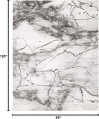 SAFAVIEH Craft Collection Area Rug - 8' x 10', Grey & Silver, Modern Abstract Design, Non-Shedding & Easy Care, Ideal for High Traffic Areas in Living Room, Bedroom (CFT877G)
