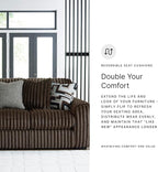 Signature Design by Ashley Maitelynn Contemporary Loveseat with Accent Pillows, Reversible Cushions and Sloped Arms, Light Gray