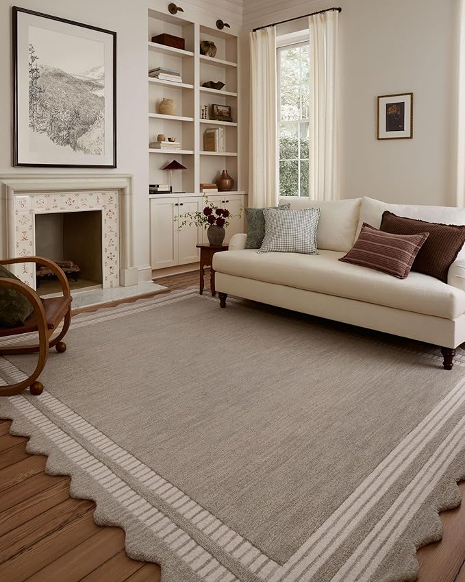 Loloi Chris Loves Julia Scottie Collection SCO-01 Fog/Ivory 2'-0" x 5'-0", .87" Pile Height, Accent Rug