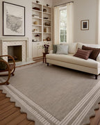 Loloi Chris Loves Julia Scottie Collection SCO-01 Fog/Ivory 2'-0" x 5'-0", .87" Pile Height, Accent Rug