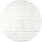 nuLOOM 5' Round Cozy Plush Area Rug, Machine Washable, Non-Slip, Soft Fluffy Shag Carpet for Living Room Bedroom Kids Room Nursery Home Decor, Kai Off-White