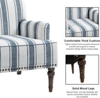 Accent Chair, Mid Century Modern Comfy Armchair for Living Room, Linen Fabric Single Sofa Lounge for Reading Bedroom Apartment Waiting Room with Wood Legs