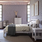 Grain Wood Furniture Loft Full Size Solid Wood Bed, Brushed White
