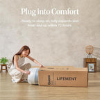 LIFEMENT Basic Full Cooling Gel Infused Memory Foam Mattress in a Box | Medium Firm Bed, Fiberglass Free, Certified Pressure Relief Foam, Cooling Comfort Sleep, 8 Inch