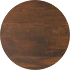 SIMPLIHOME Millbury Drum Coffee Table - 36 inch Wide Solid Mango Wood Round Living Room Table in Walnut Brown, Contemporary Cocktail Table for Family Room or Lounge with Large Surface, Assembled