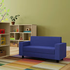 Factory Direct Partners SoftScape Inspired Playtime Classic Reading Sofa, Children's Commercial-Grade Upholstered Furniture for Home, Daycare, Preschool, Library; Comfy Modern Design - Blue, 14473-BL