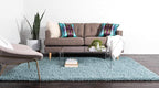 Unique Loom Solid Shag Collection Area Rug (8' x 10' Rectangle, Light Slate Blue)
