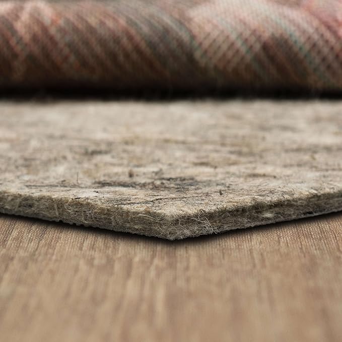 Mohawk Home 3' x 12' Non Slip Rug Pad Gripper 1/2 Thick Dual Surface Felt + Rubber Gripper - Safe for All Floors